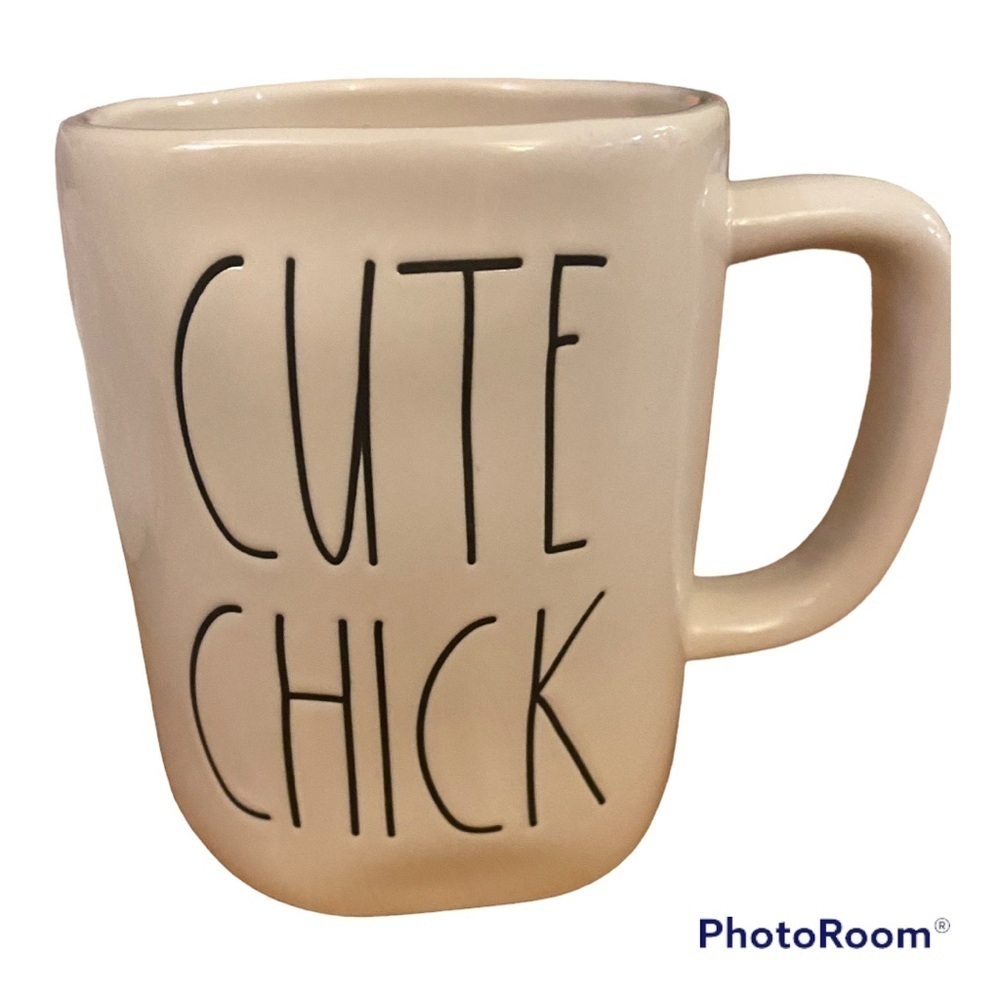 Rae Dunn Mug  “CUTE CHICK” Double Sided with baby chick on the back